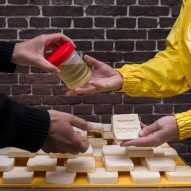Customers exchange urine for soap at Nieuwe Instituut pop-up shop