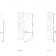 Floor plans of the Haus 2+ office building by Office ParkScheerbarth