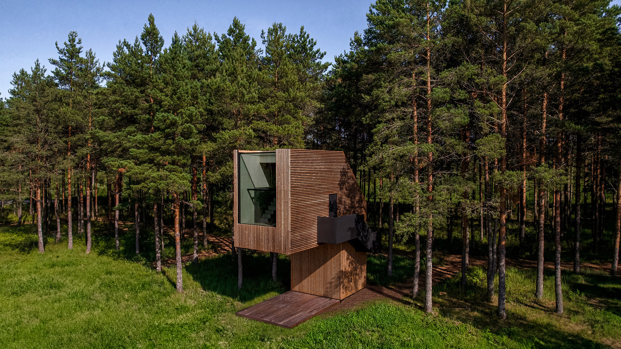 Arsenit nestles one-legged "treehouse" in Estonian pine forest - Vimarsana News