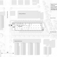 Floor plans of Riverside 1 Perkins&Will California greenhouse