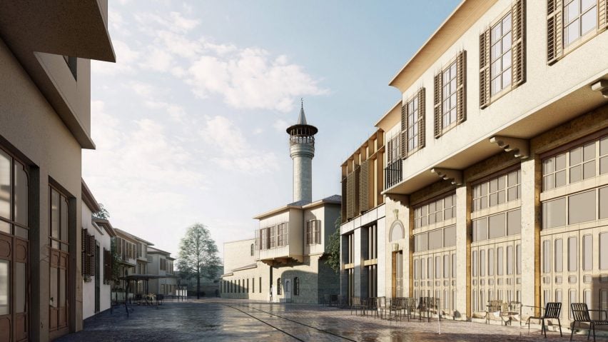 Render of Hatay province rebuild by Turkey Design Council, Foster + Parters and BIG
