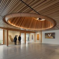Snøhetta includes wooden oculus for Norwegian-American museum extension in Iowa