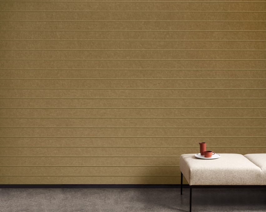 Nutmeg acoustic wall panels by Woven Image