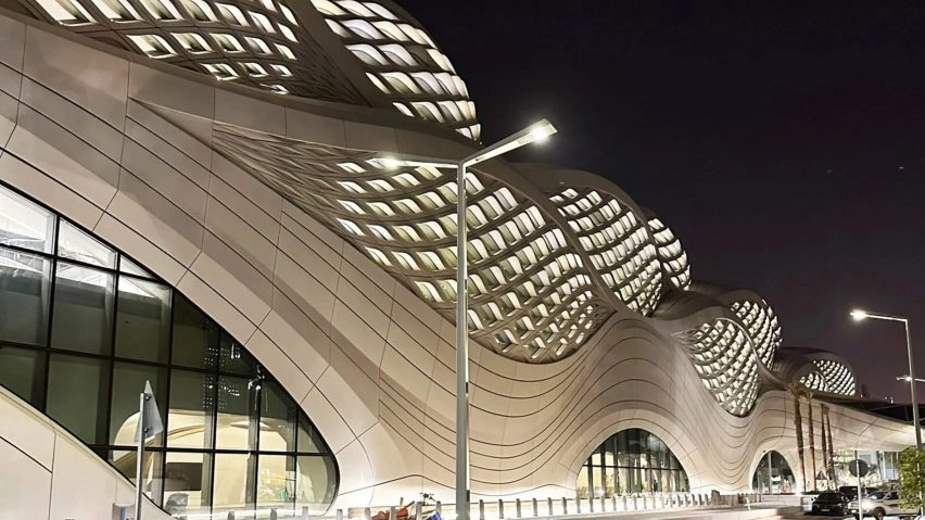 Zaha Hadid Architect's King Abdullah Financial District Metro Station neared completion in Riyadh, Saudi Arabia