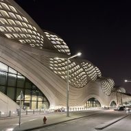 Zaha Hadid Architects' sinuous metro station nears completion in Riyadh
