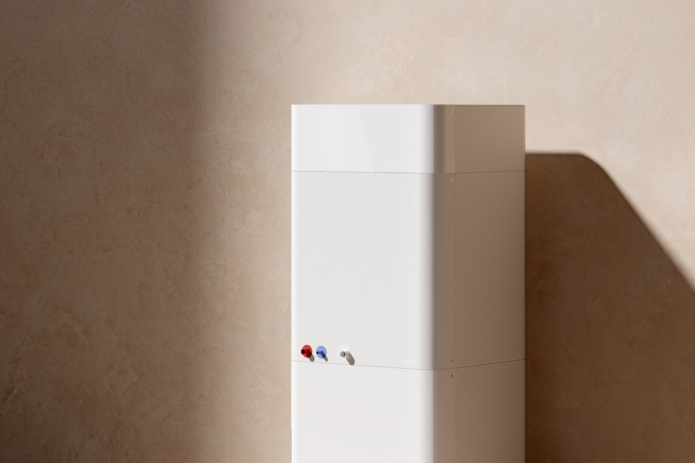 Blond design products for Electric Air's heat pump