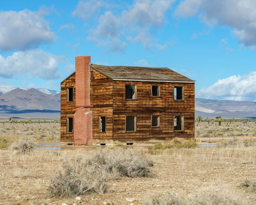 "Apple-2" House used in Atomic Bomb Test at the Nevada National Security Site, Nevada, USA, 2022. Taken from Building Stories by Alastair Philip Wiper