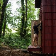 Built Works design red timber sauna in East Sussex