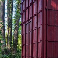 Built Works design red timber sauna in East Sussex