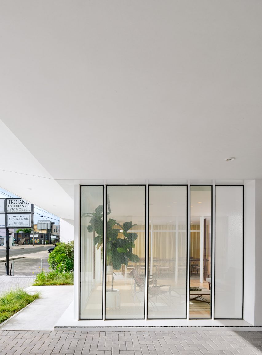 Energy-efficient glass siding cladding Baldridge Architects' office