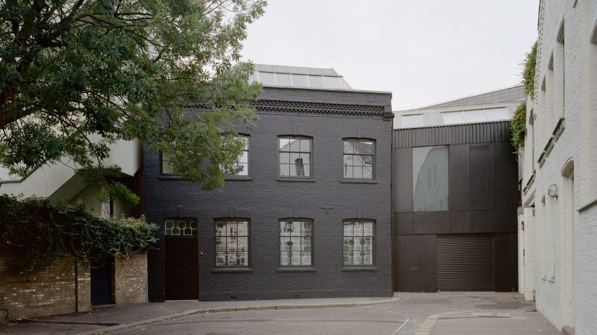 Restored warehouse facade at Camden Workshop by McLaren Excell