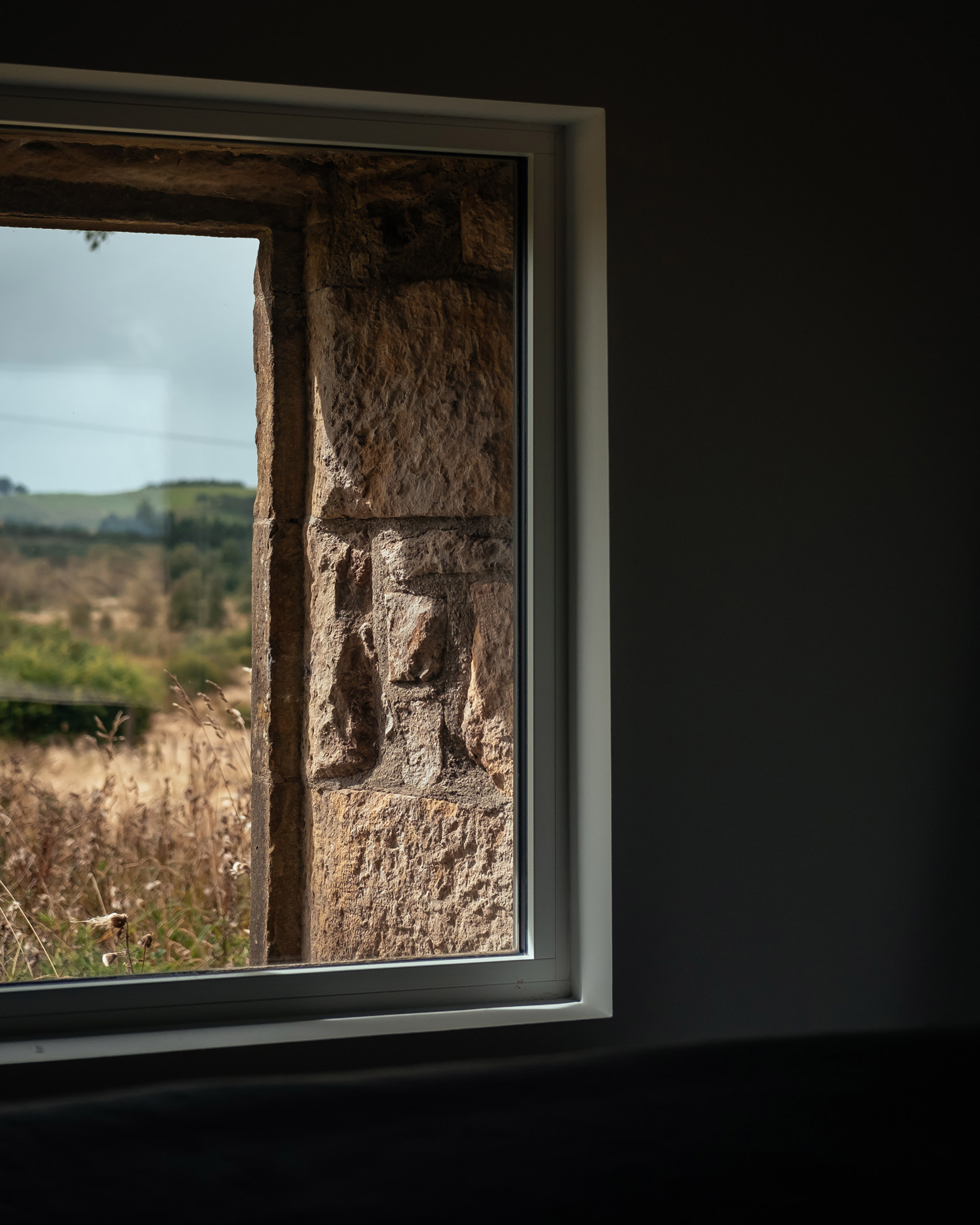 Window framing Ayreshire landscape
