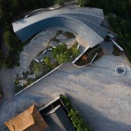 Aerial view of the Dapi Mountain Restaurant by Galaxy Arch