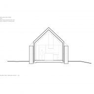 Section drawing of Ann Nisbet Studio's residential project
