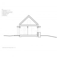 Section drawing of Ann Nisbet Studio's residential project