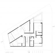 Upper floor plan of Casa Cielo by COA Arquitectura