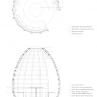 Booth seat section and plan at the Dapi Mountain Restaurant by Galaxy Arch