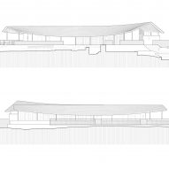 Elevation drawing of the Dapi Mountain Restaurant by Galaxy Arch