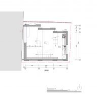 Ground floor plan of Building Frame of the House by IGArchitects