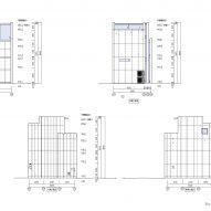 Elevation drawings of Building Frame of the House by IGArchitects