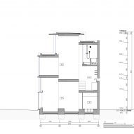 Section drawing of Building Frame of the House by IGArchitects