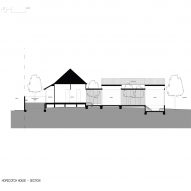 Section drawing of Hopscotch House by John Ellway Architect