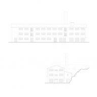 Elevation drawings of the Trevarefabrikken hotel by Jonathan Tuckey Design