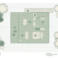 Plan drawing of Treehouse Villas by Stilt Studios