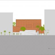 Elevation drawing of Tile House by The Bloom Architects