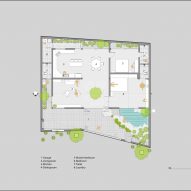 Ground floor plan of Tile House by The Bloom Architects