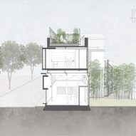 Section drawing of study in Seoul by YounghanChung Architects
