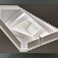 a scale model of a several flight of stairs