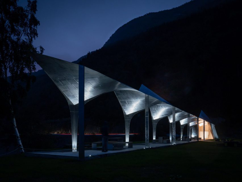 Espenes Rest Stop in Norway designed by Light Bureau