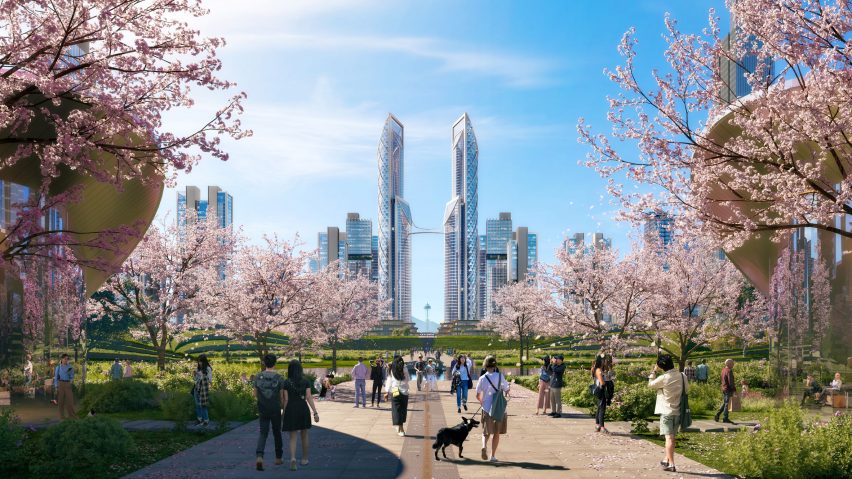 Skyline in Hangzhou masterplan