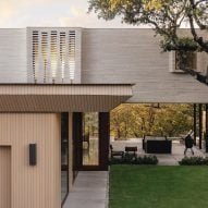 Michael Hsu Office of Architecture rounds the corners of limestone Austin residence