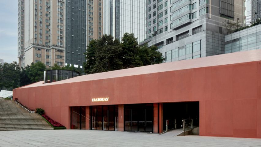 Exterior of Harmay Chongqing store by Aim Architecture