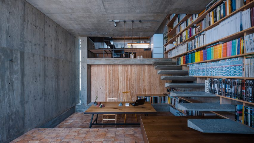 Interior of Building Frame of the House in Japan by IGArchitects