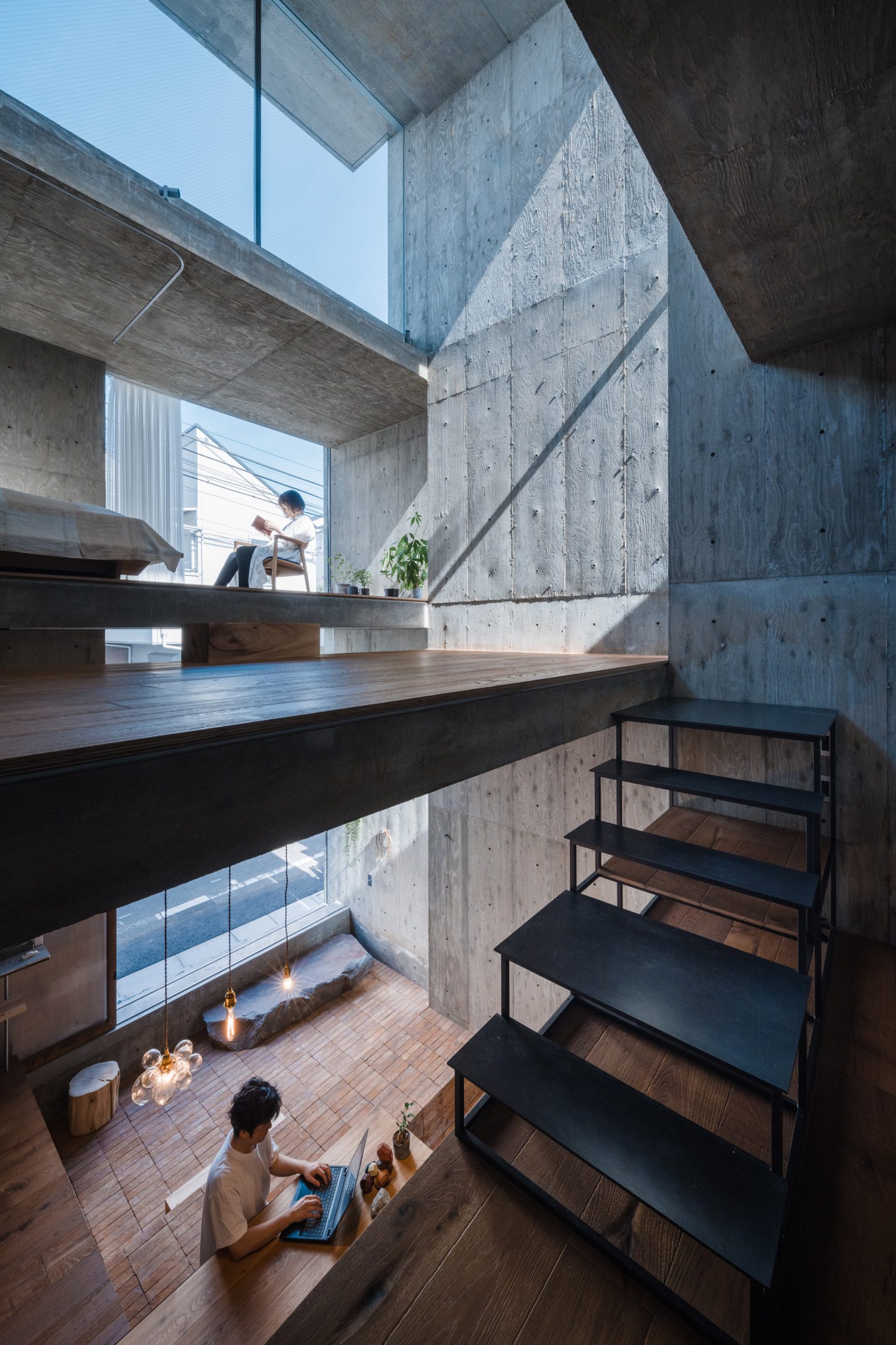 Interior of Building Frame of the House by IGArchitects