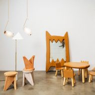 Large mirror and funky chairs