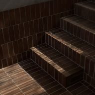 Brick-lined steps
