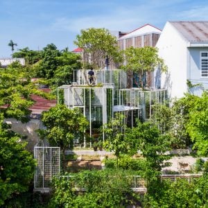 Exterior of Labri house by Nguyen Khai Architects & Associates