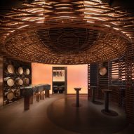 RooMoo reuses distillery's old whiskey barrels to decorate its bar