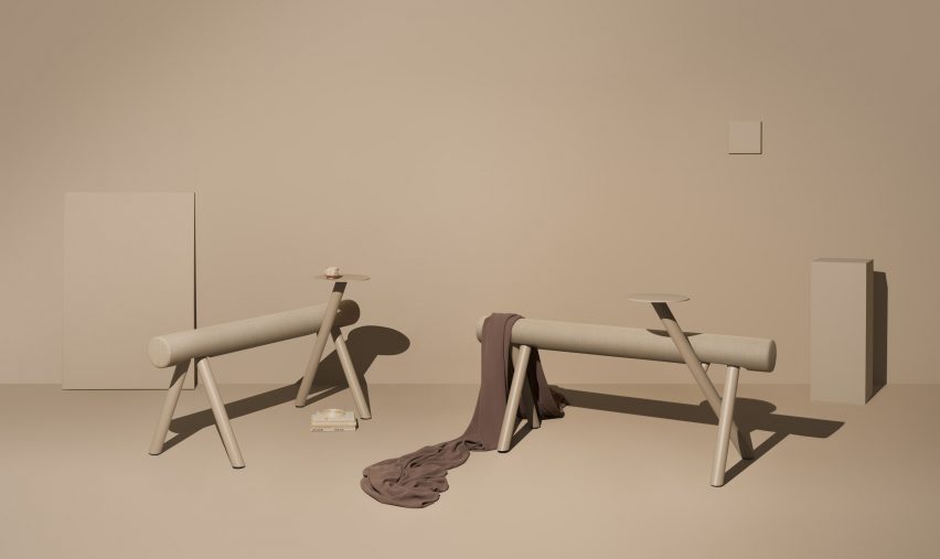 Two beige Lumber seats by Addi for Mizetto
