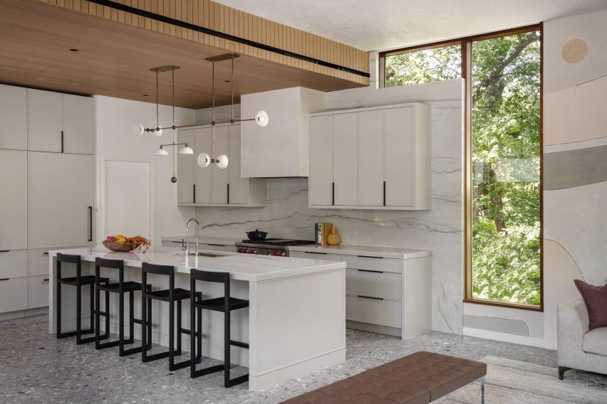 Open-plan kitchen designed by Michael Hsu
