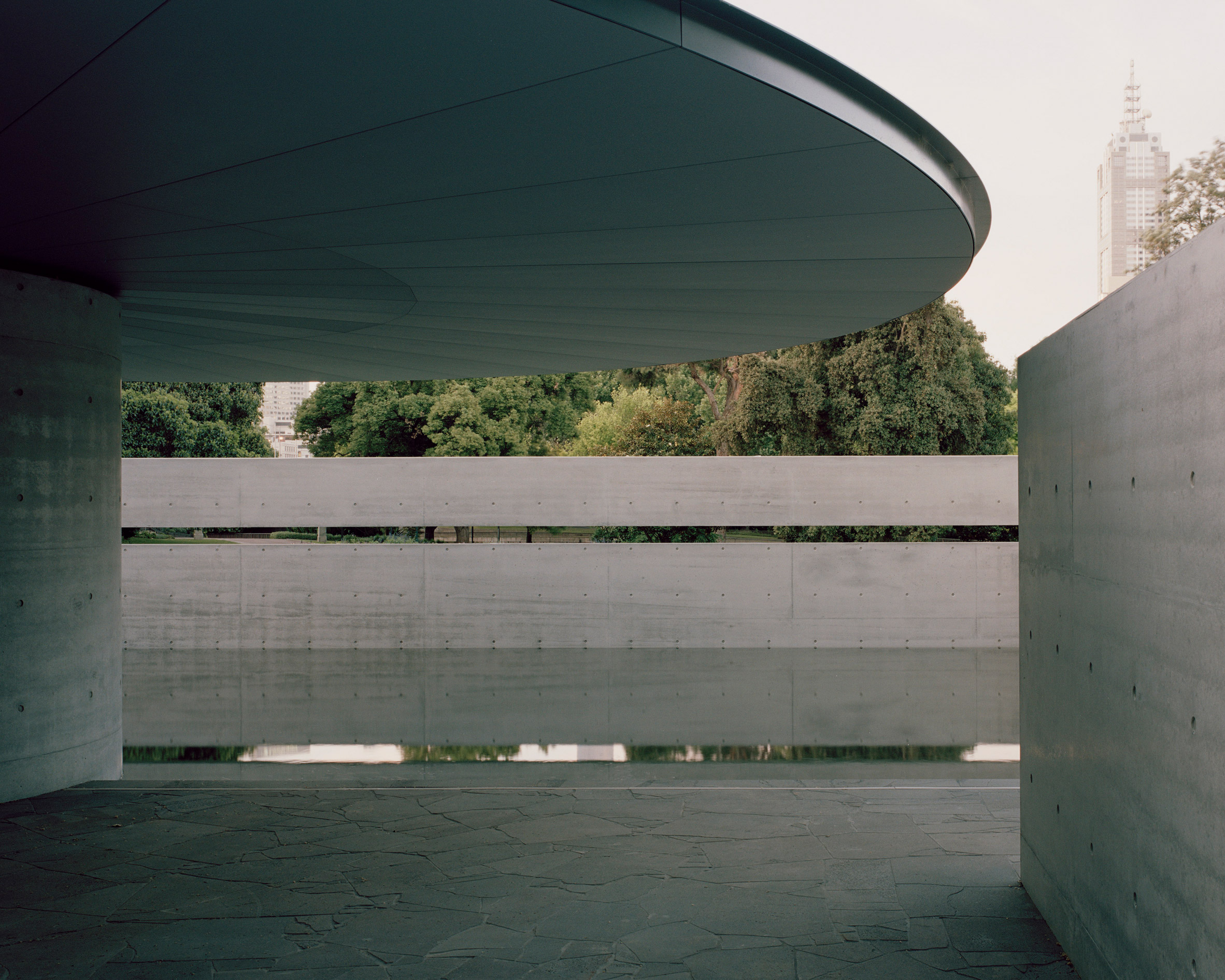 Roof of the 2023 MPavilion by Tadao Ando