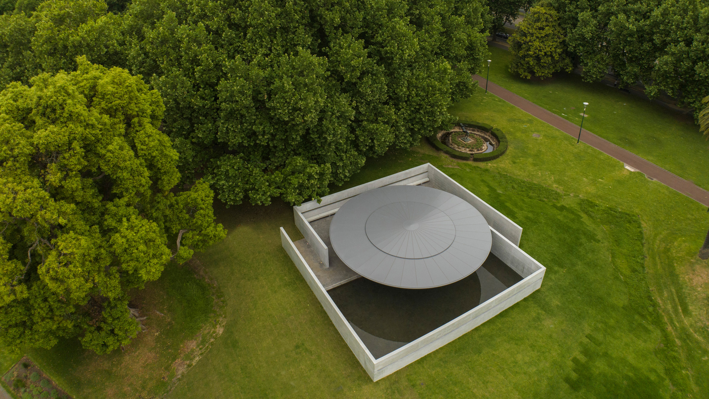 MPavilon 2023 by Tadao Ando in Melbourne's Queen Victoria Garden