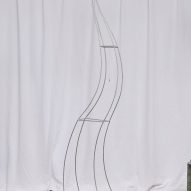 Twisting metal sculpture