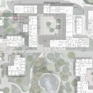 Site plan of the Alzheimer's Village in France by NORD Architects
