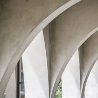 Wide concrete archways