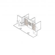 Isometric drawing of wayfinding at the Alzheimer's Village in France by NORD Architects